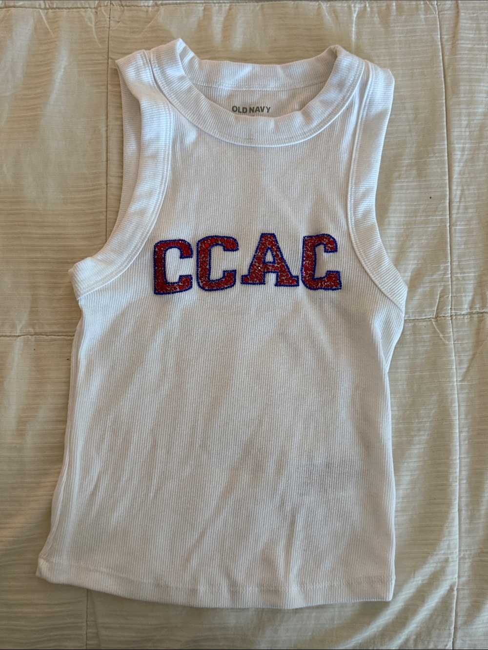 DIY bedazzled CCAC shirt